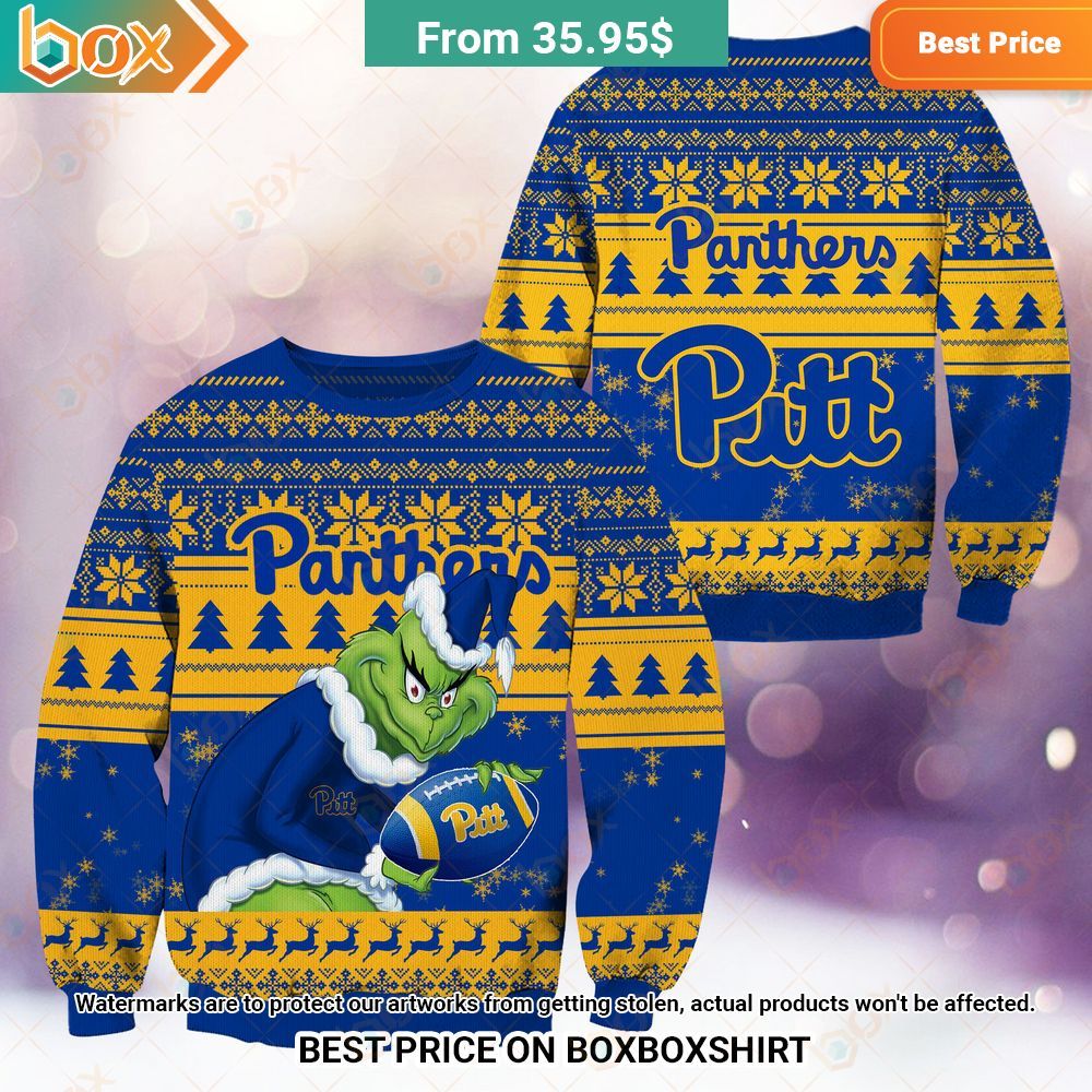 Pittsburgh Panthers NCAA Grinch Sweater Selfie expert