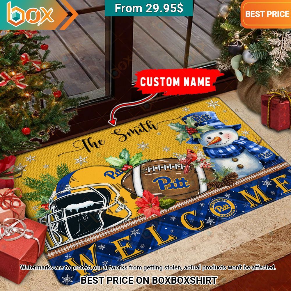 Pittsburgh Panthers Welcome Christmas Doormat Our hard working soul