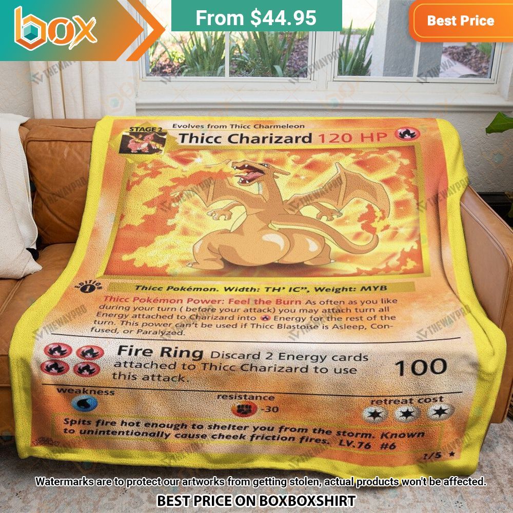 Pokemon Thicc Charizard Blanket Is this your new friend?