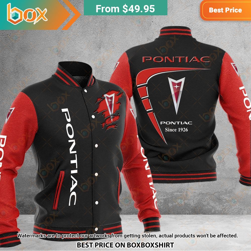 Pontiac Baseball Jacket Elegant and sober Pic