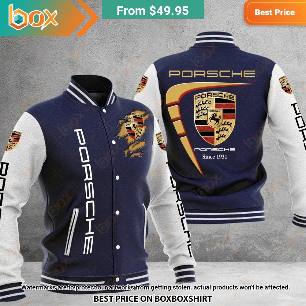 Porsche Baseball Jacket Adorable picture and Your smile makes me Happy.