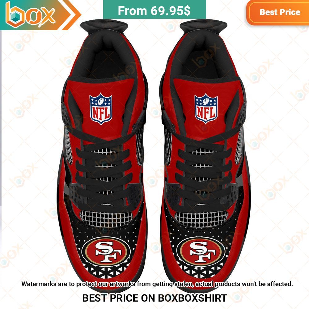 San Francisco 49ers NFL Custom Air Jordan 4 Sneaker Royal Pic of yours