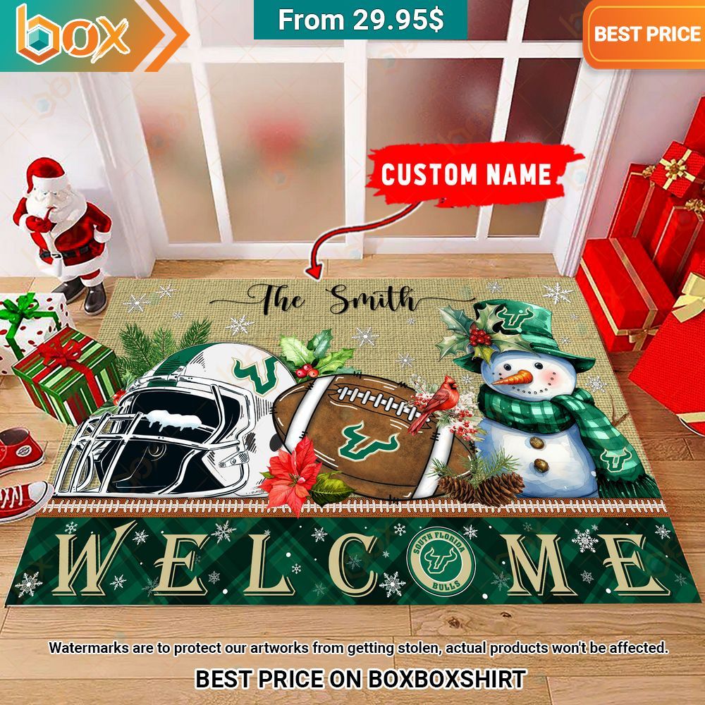 South Florida Bulls Welcome Christmas Doormat Elegant picture.