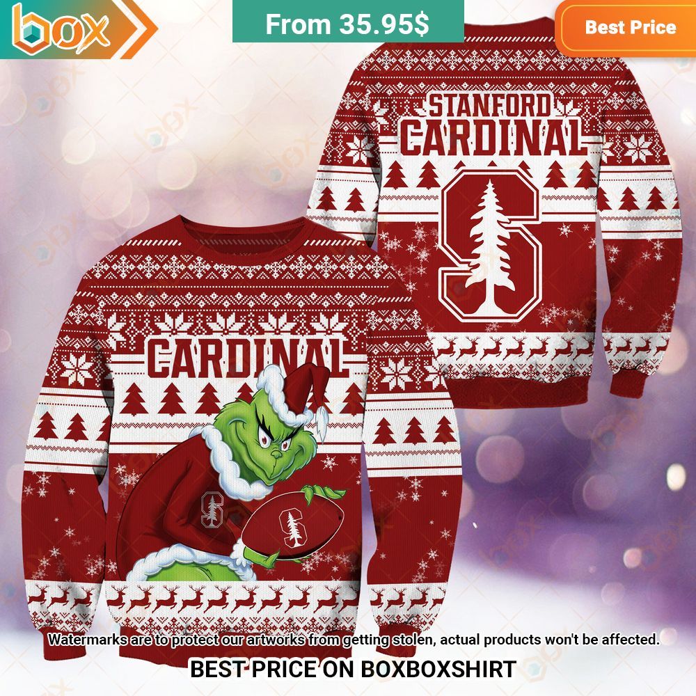 Stanford Cardinal NCAA Grinch Sweater Best couple on earth