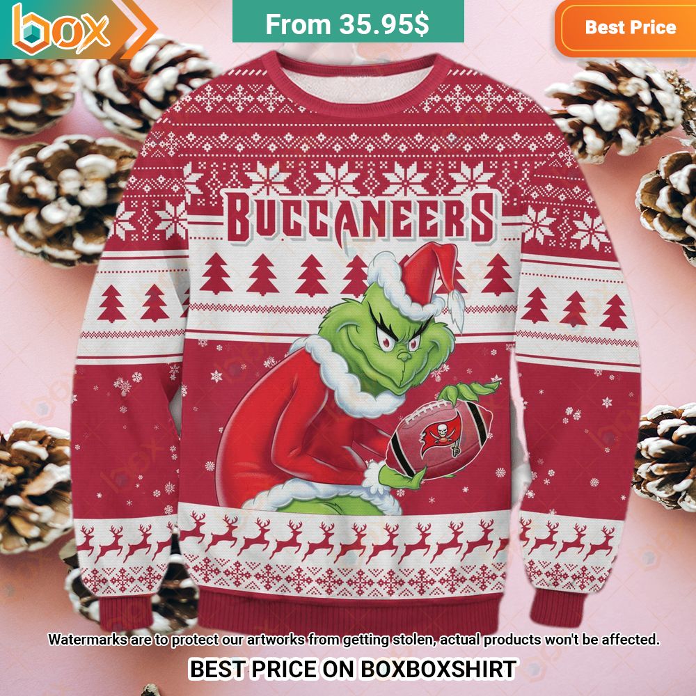 Tampa Bay Buccaneers Grinch Sweater I like your dress, it is amazing