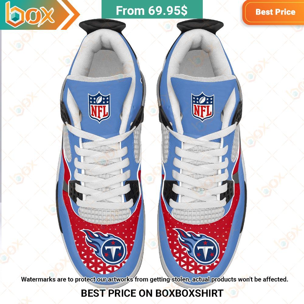 Tennessee Titans NFL Custom Air Jordan 4 Sneaker Nice photo dude