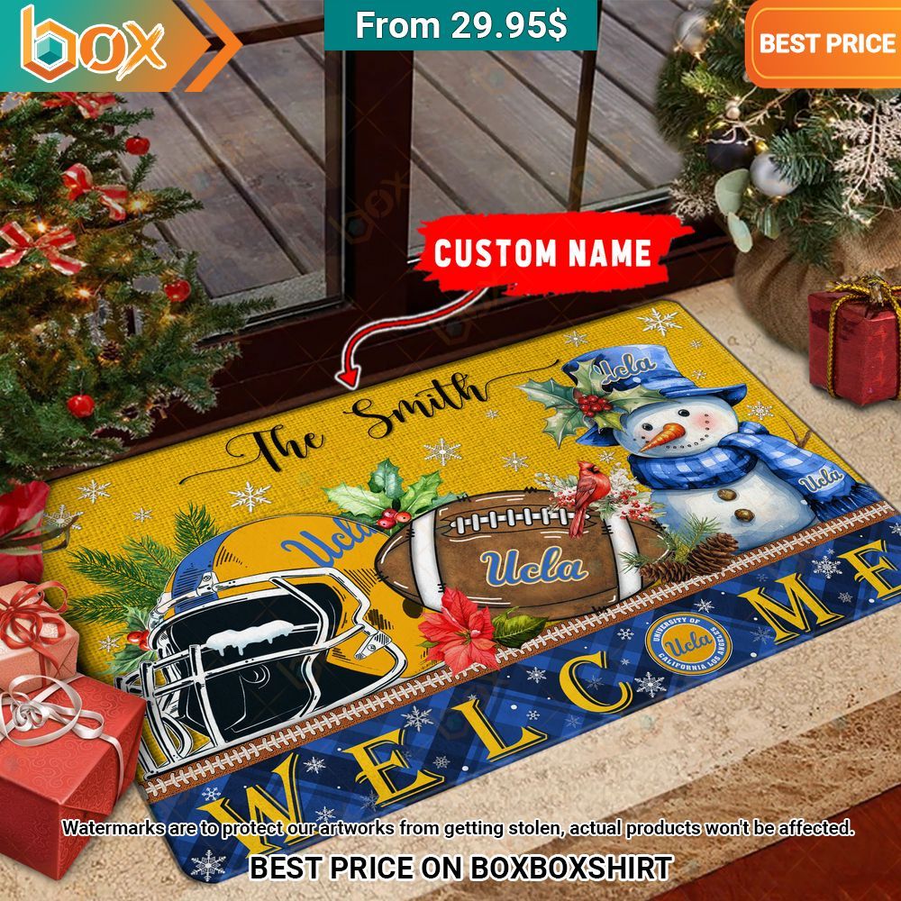UCLA Welcome Christmas Doormat Good click
