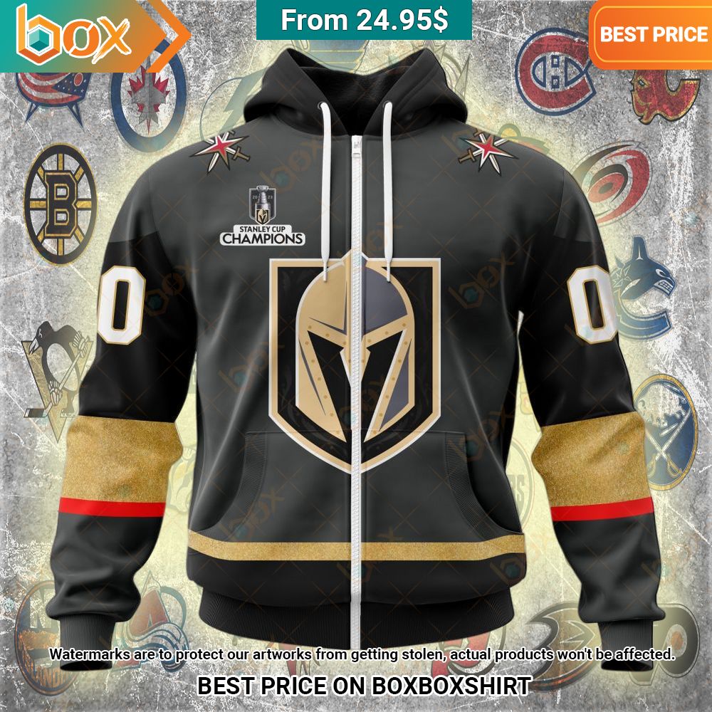Vegas Golden Knights Cup Champions Custom Hoodie Radiant and glowing Pic dear