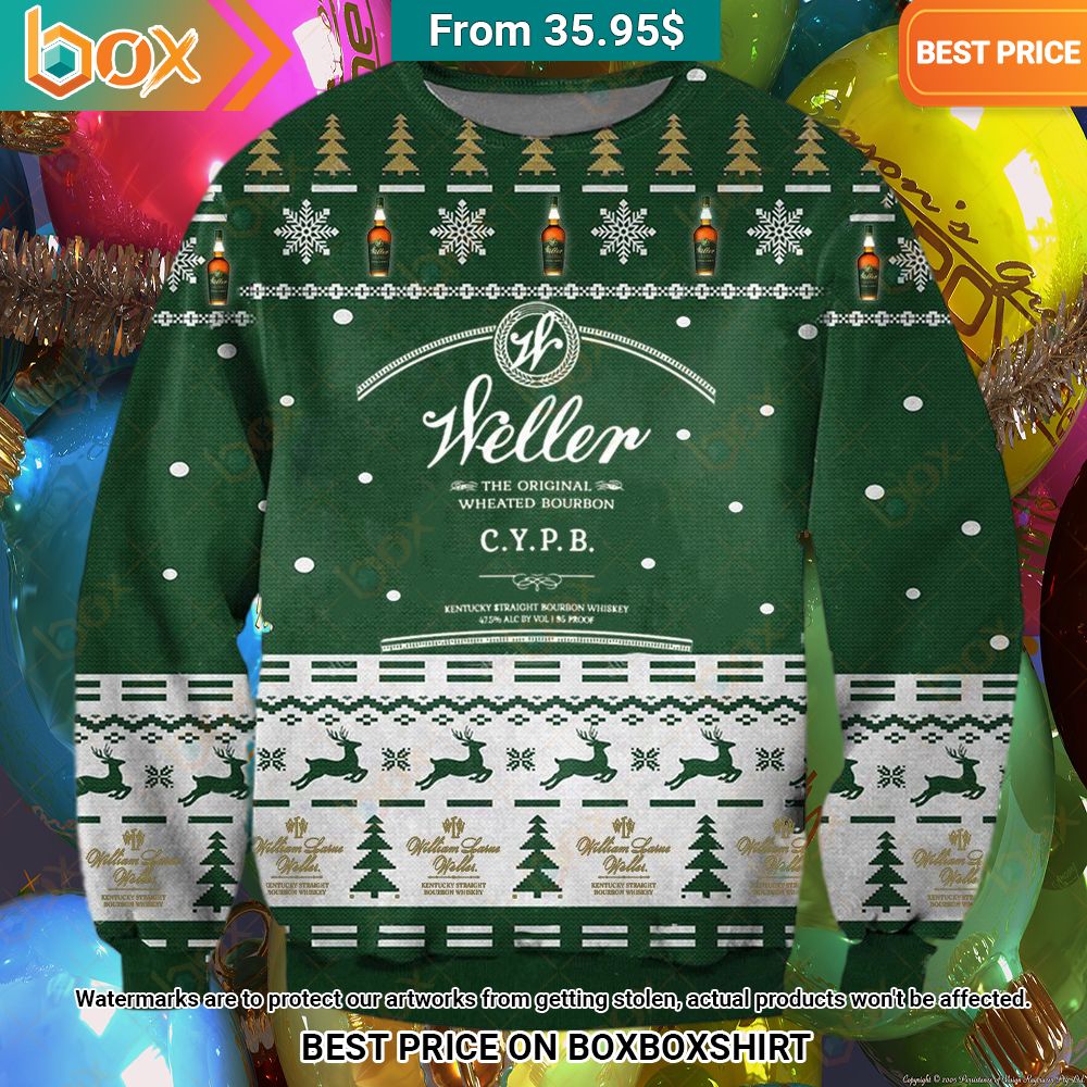 Weller Bourbon Christmas Sweater You look elegant man