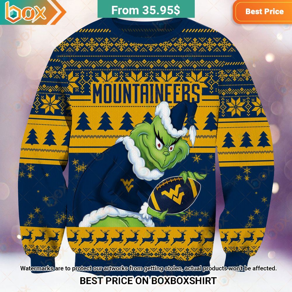 West Virginia Mountaineers NCAA Grinch Sweater Loving, dare I say?