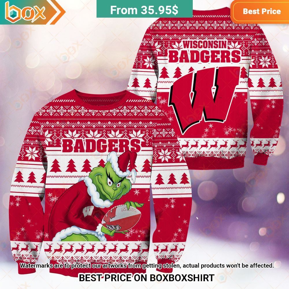 Wisconsin Badgers NCAA Grinch Sweater Out of the world
