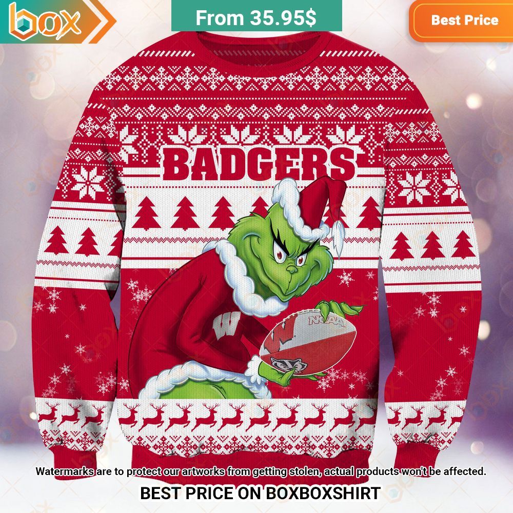 Wisconsin Badgers NCAA Grinch Sweater Such a scenic view ,looks great.