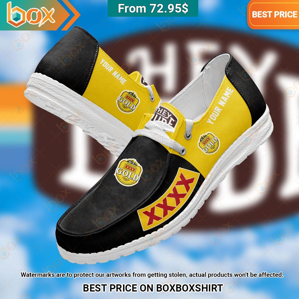XXXX Gold Custom Hey Dude Shoes Oh! You make me reminded of college days