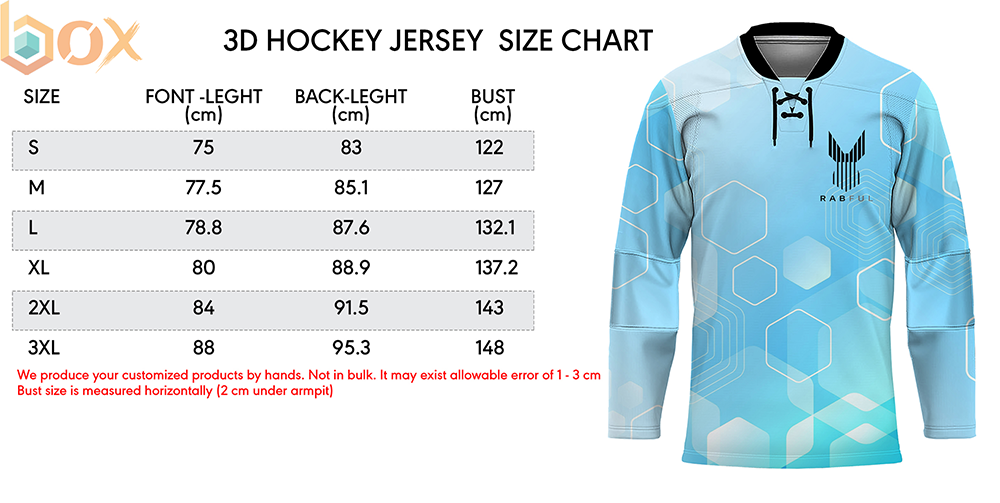 Hockey Jersey Size Chart: