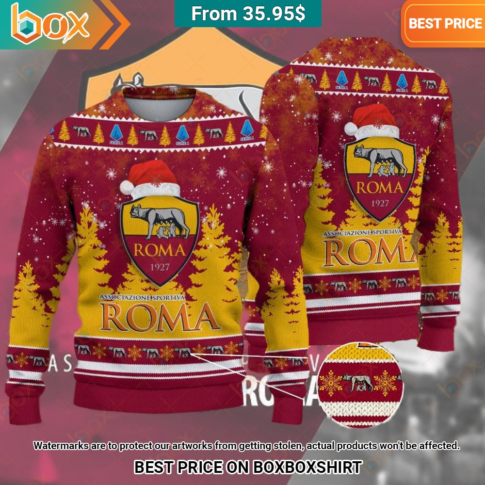 AS Roma Christmas Sweater You look different and cute