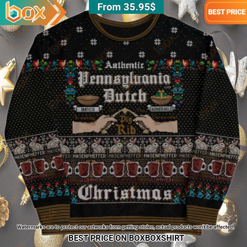 Authentic Pennsylvania Dutch Christmas Sweater Elegant and sober Pic