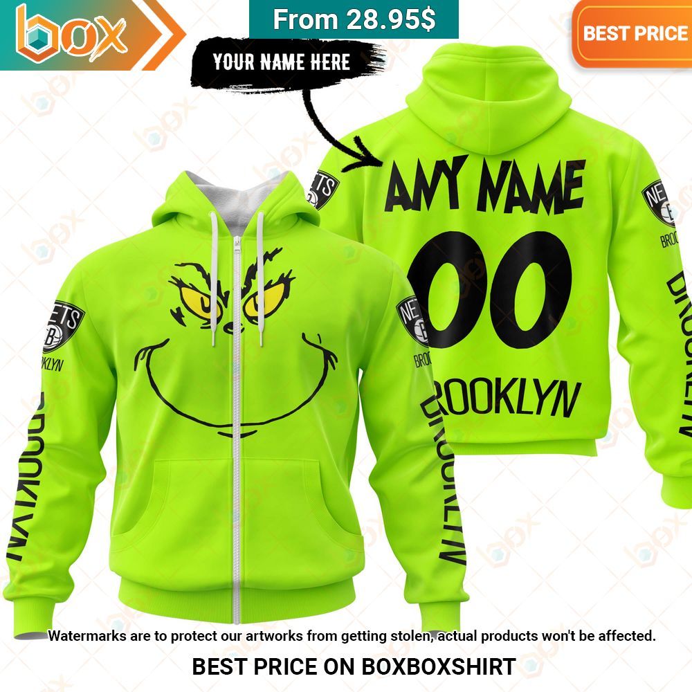Brooklyn Nets Grinch Face Custom Shirt Sizzling