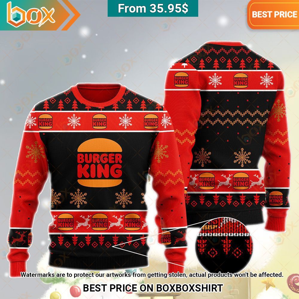Burger King Christmas Sweater, Hoodie You look so healthy and fit