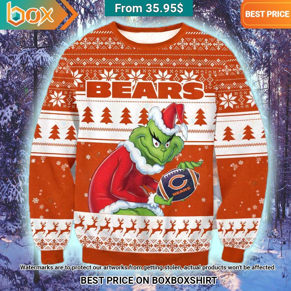 Chicago Bears Grinch Christmas Sweater You guys complement each other