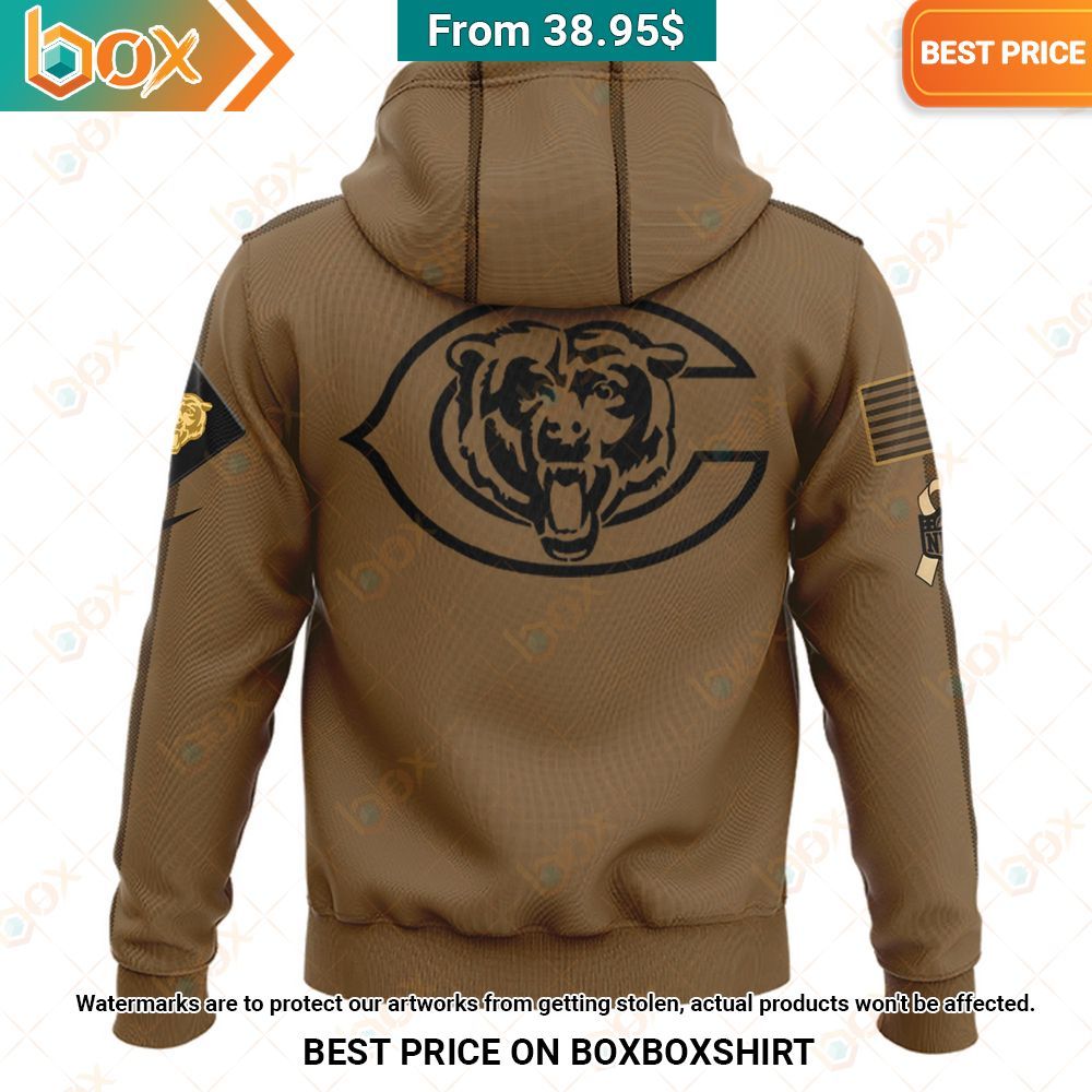 Chicago Bears Salute to Service Veterans Pullover Hoodie Lovely smile