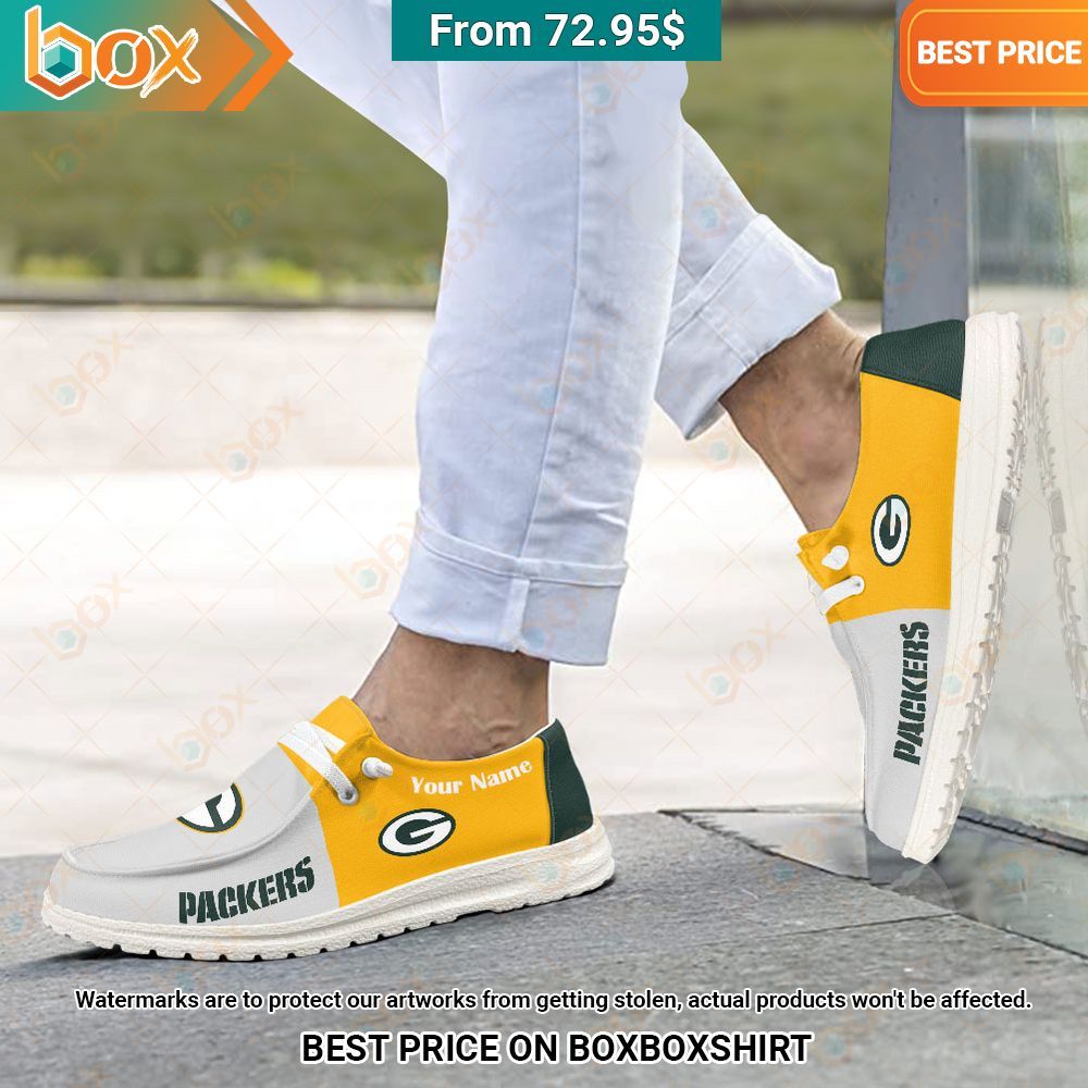 Custom Green Bay Packers Hey Dude Shoes Radiant and glowing Pic dear