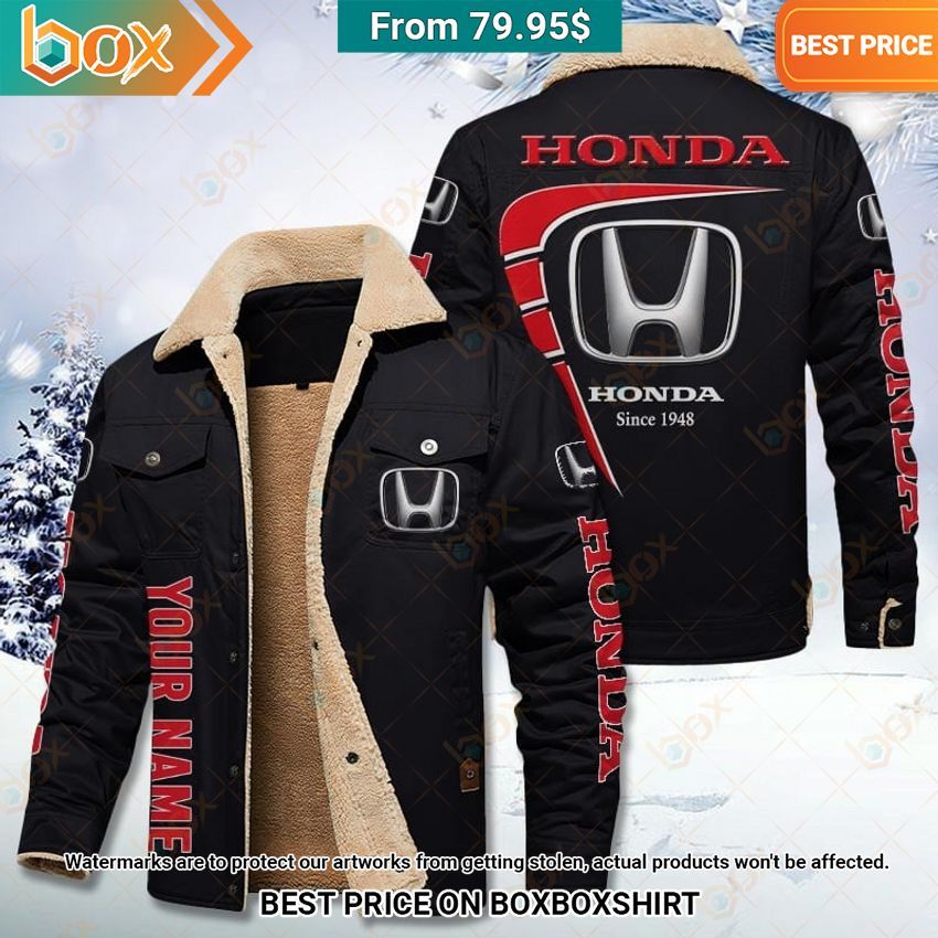 Custom Honda Fleece Leather Jacket You look lazy