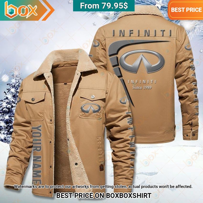 Custom Infiniti Fleece Leather Jacket Nice shot bro