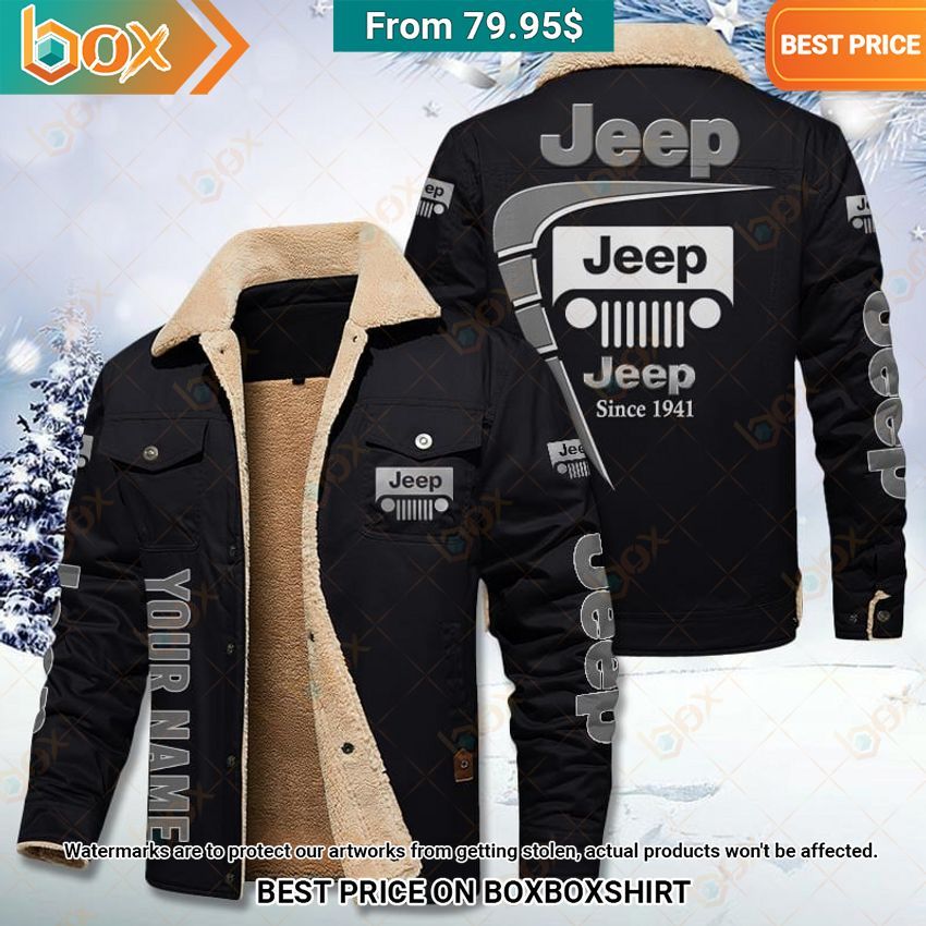 Custom Jeep Fleece Leather Jacket Our hard working soul