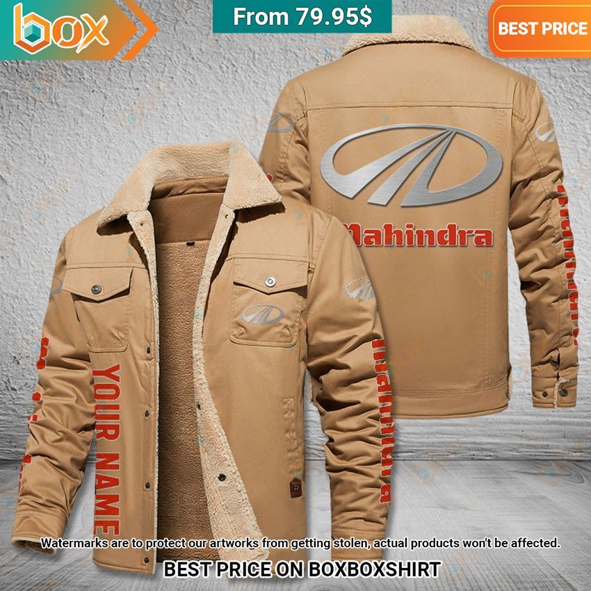 Custom Mahindra Fleece Leather Jacket You are always best dear