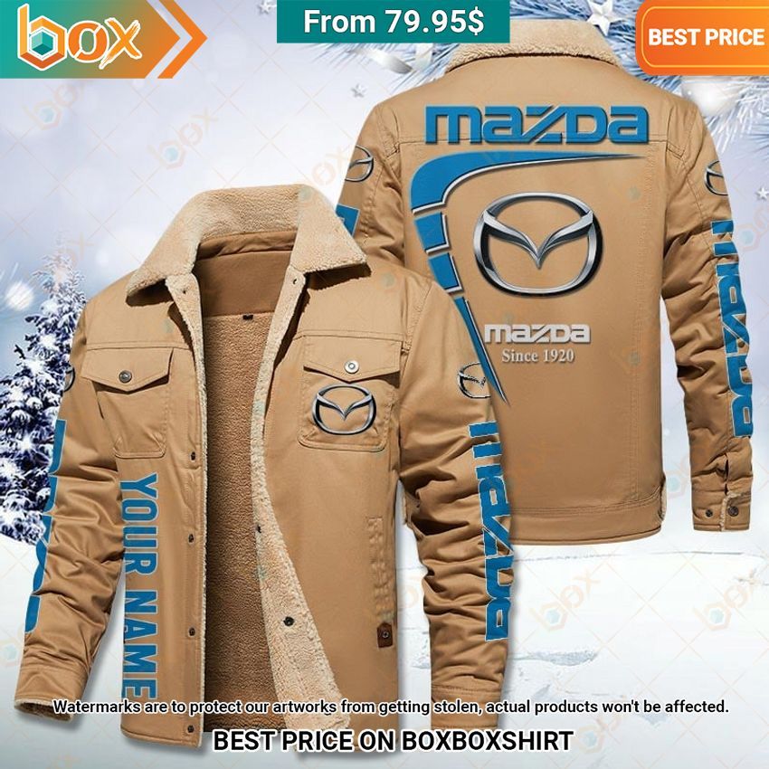 Custom Mazda Fleece Leather Jacket Impressive picture.