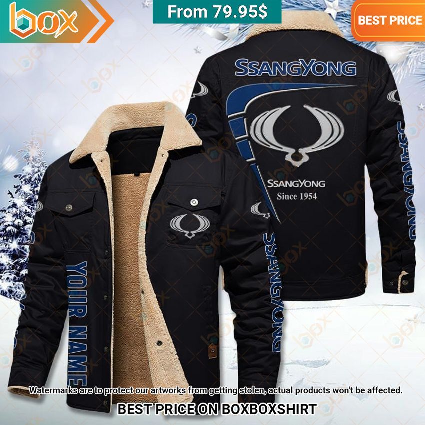 Custom SsangYong Motor Fleece Leather Jacket You look so healthy and fit