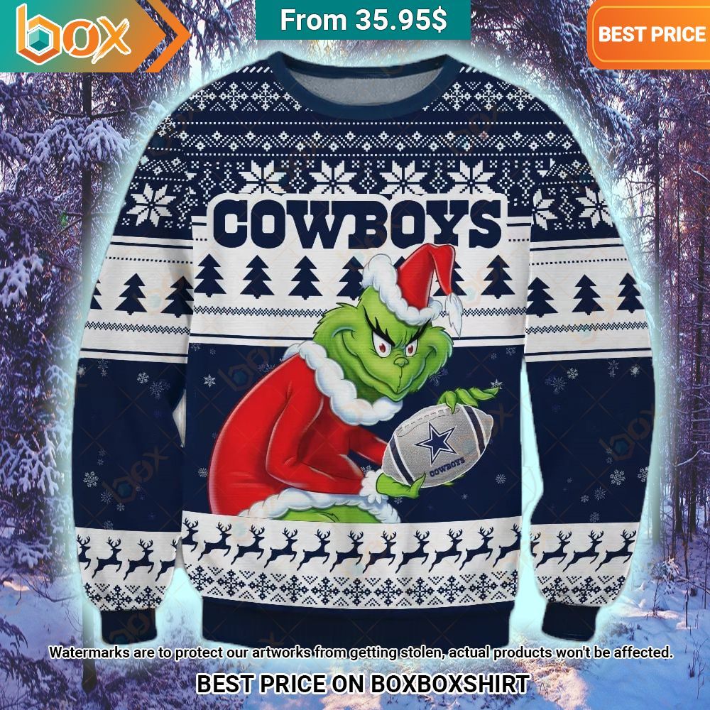 Dallas Cowboys Grinch Christmas Sweater Nice shot bro