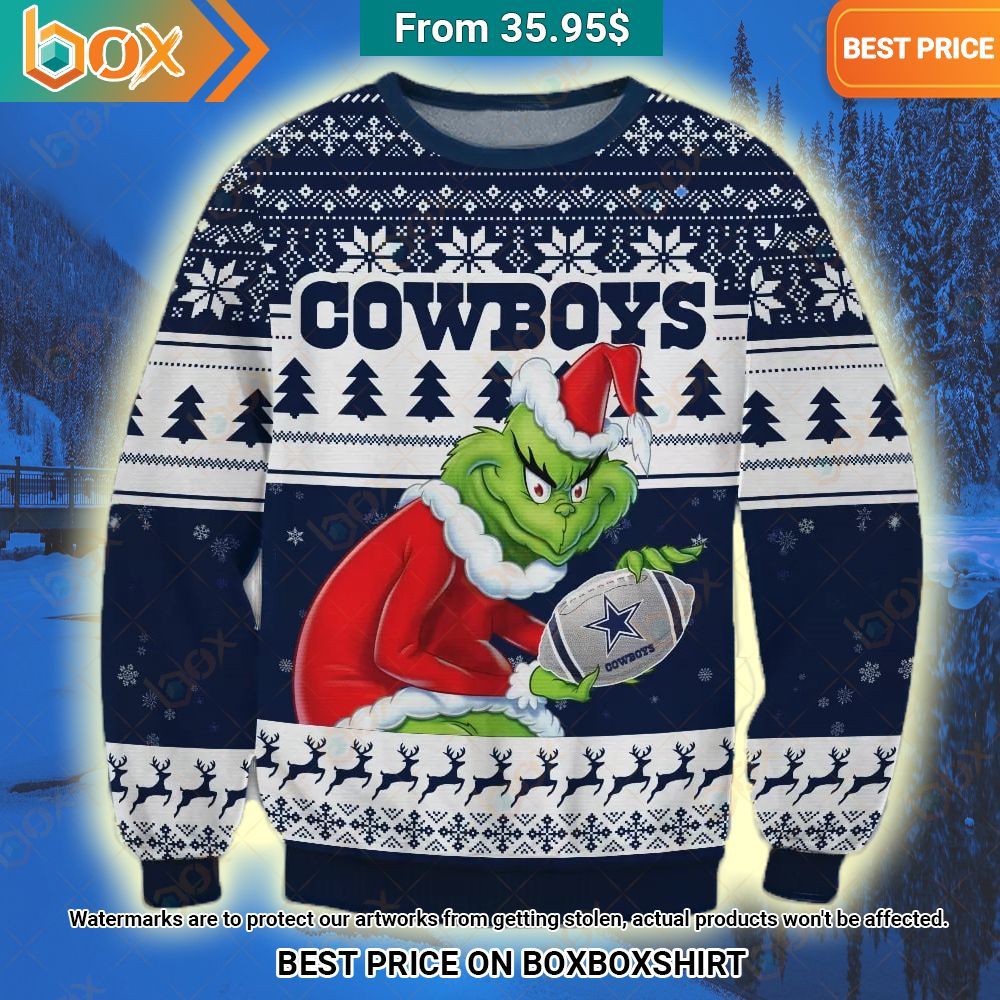 Dallas Cowboys Grinch Christmas Sweater Hey! You look amazing dear