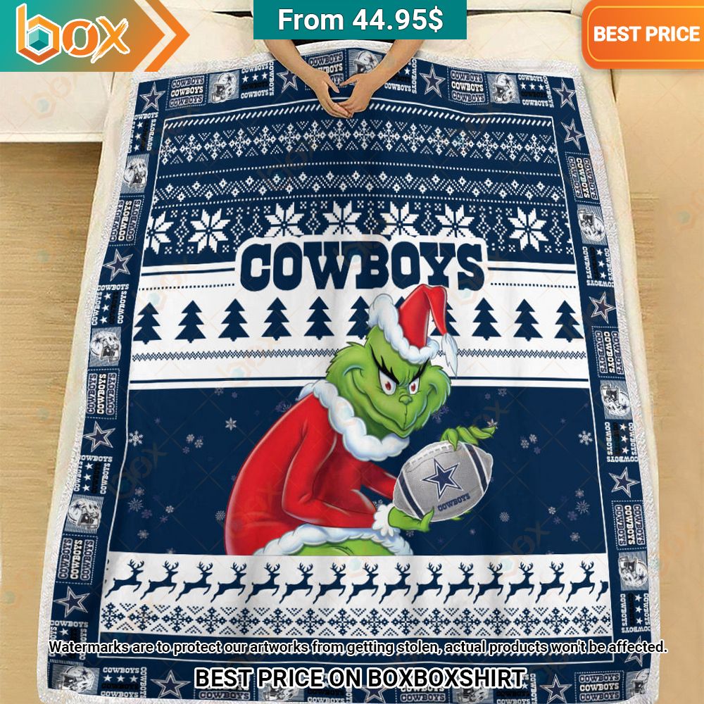 Dallas Cowboys The Grinch Christmas Blanket Our hard working soul