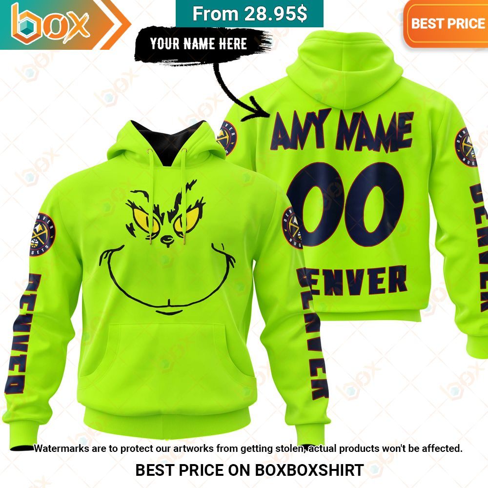 Denver Nuggets Grinch Face Custom Shirt I like your hairstyle