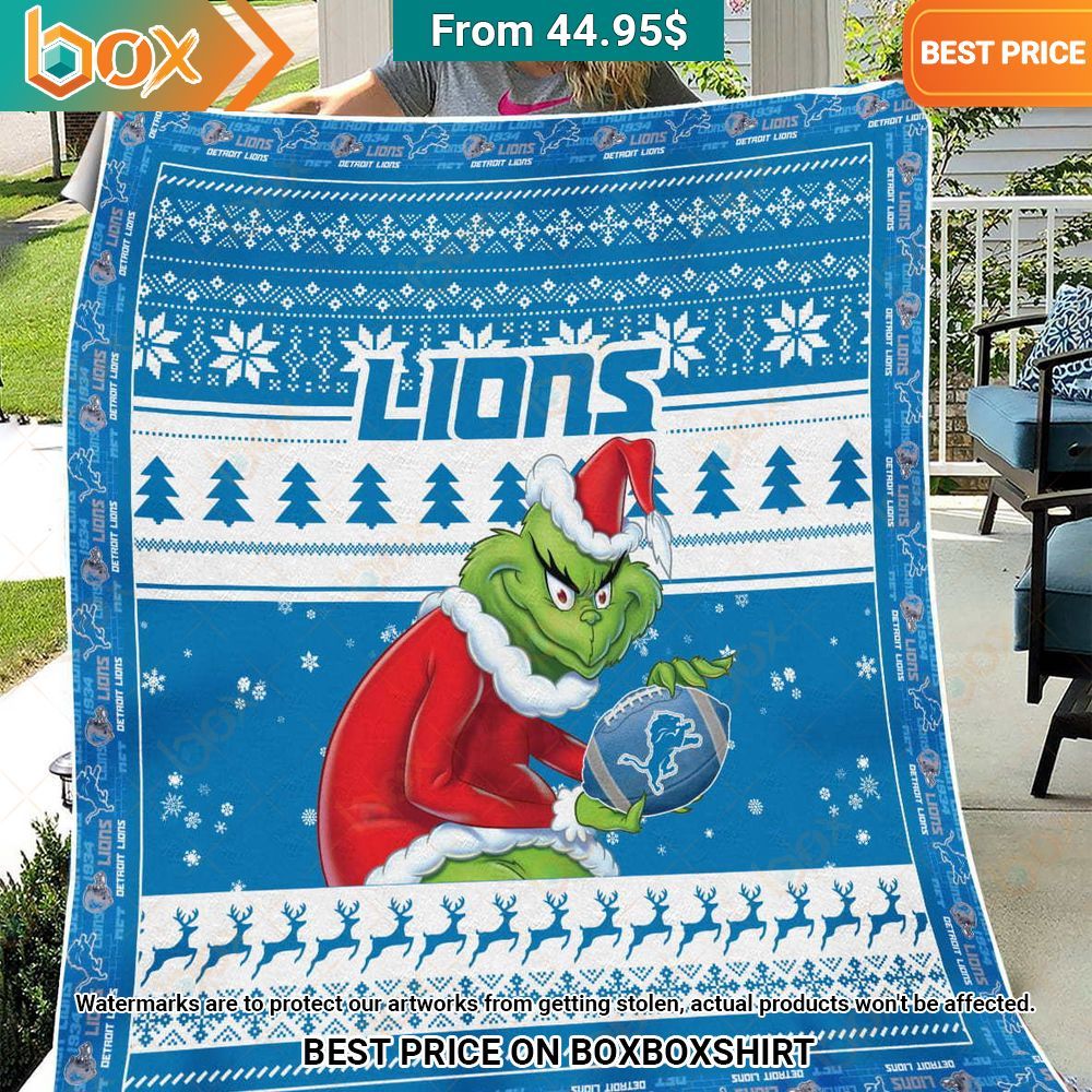 Detroit Lions The Grinch Christmas Blanket You are always best dear