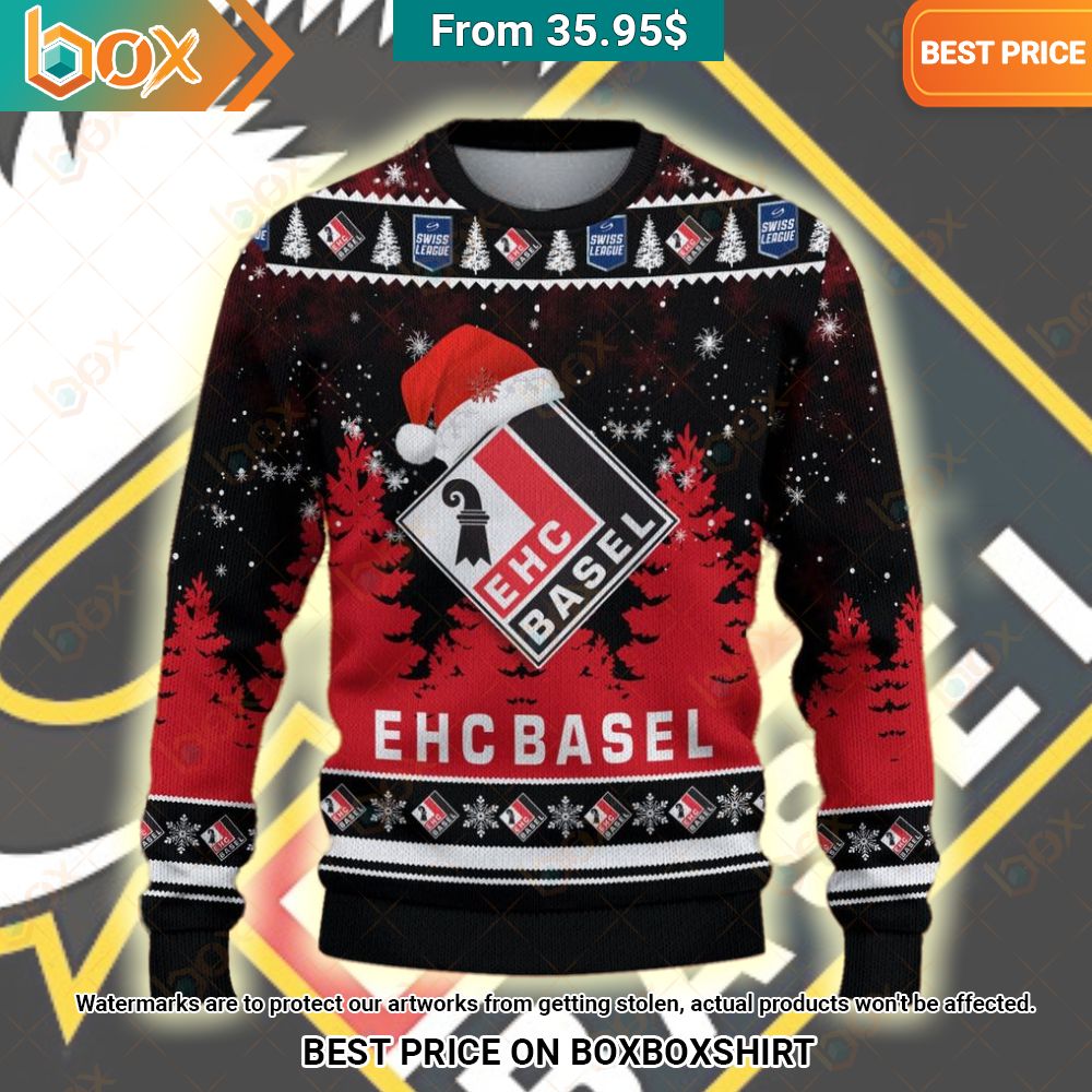 EHC Basel Christmas Sweater Oh my God you have put on so much!