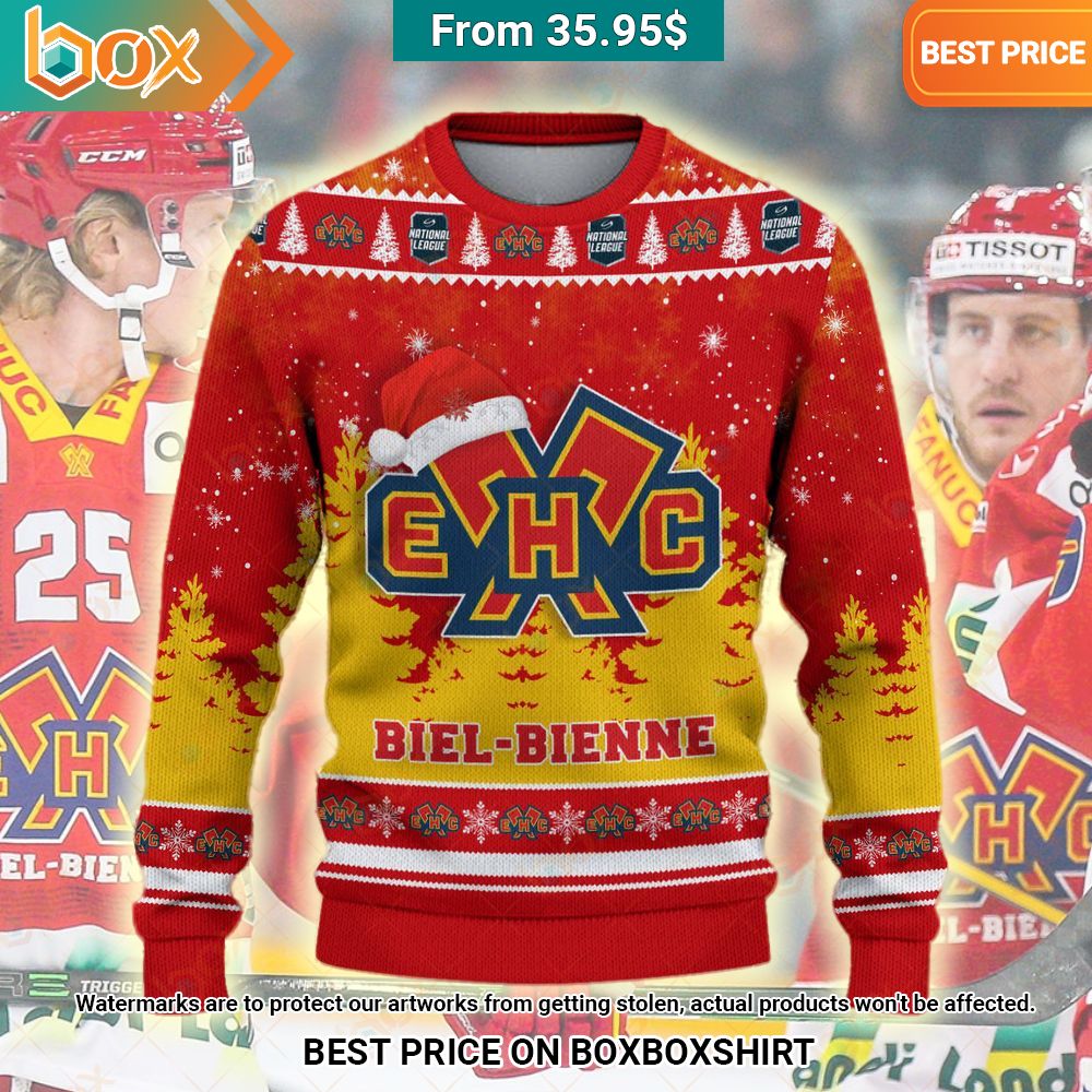 EHC Biel Christmas Sweater Nice Pic