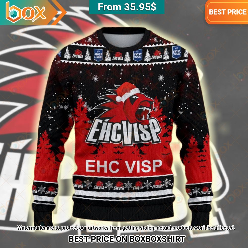 EHC Visp Christmas Sweater Beauty is power; a smile is its sword.