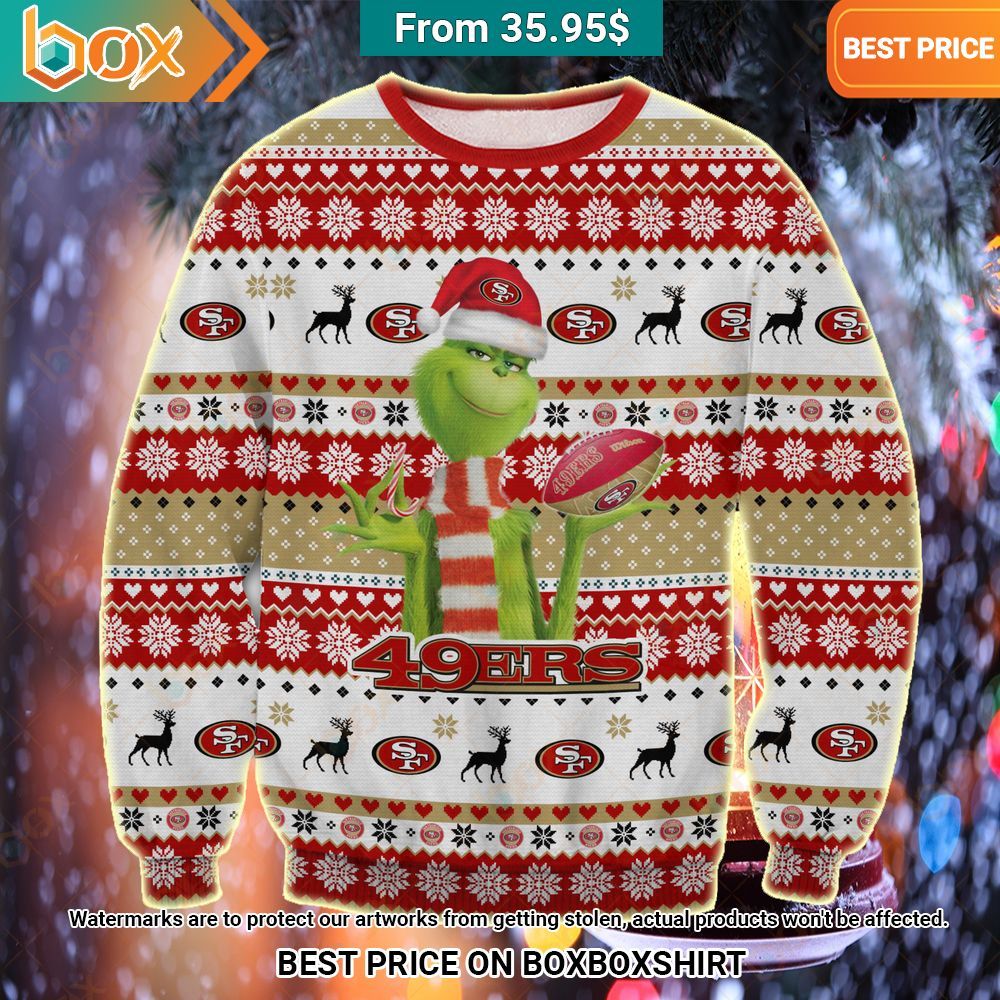 Francisco 49ers The Grinch Sweater Looking so nice