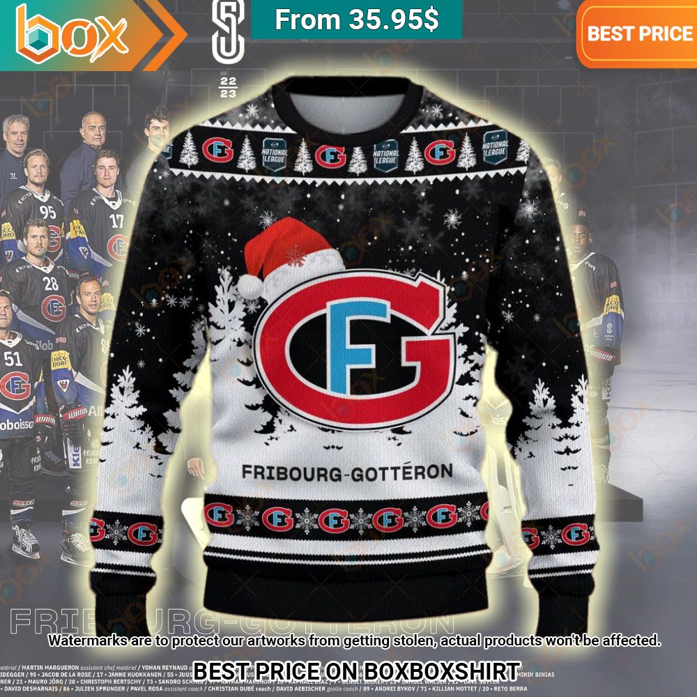 Fribourg Gotteron Christmas Sweater Wow, cute pie