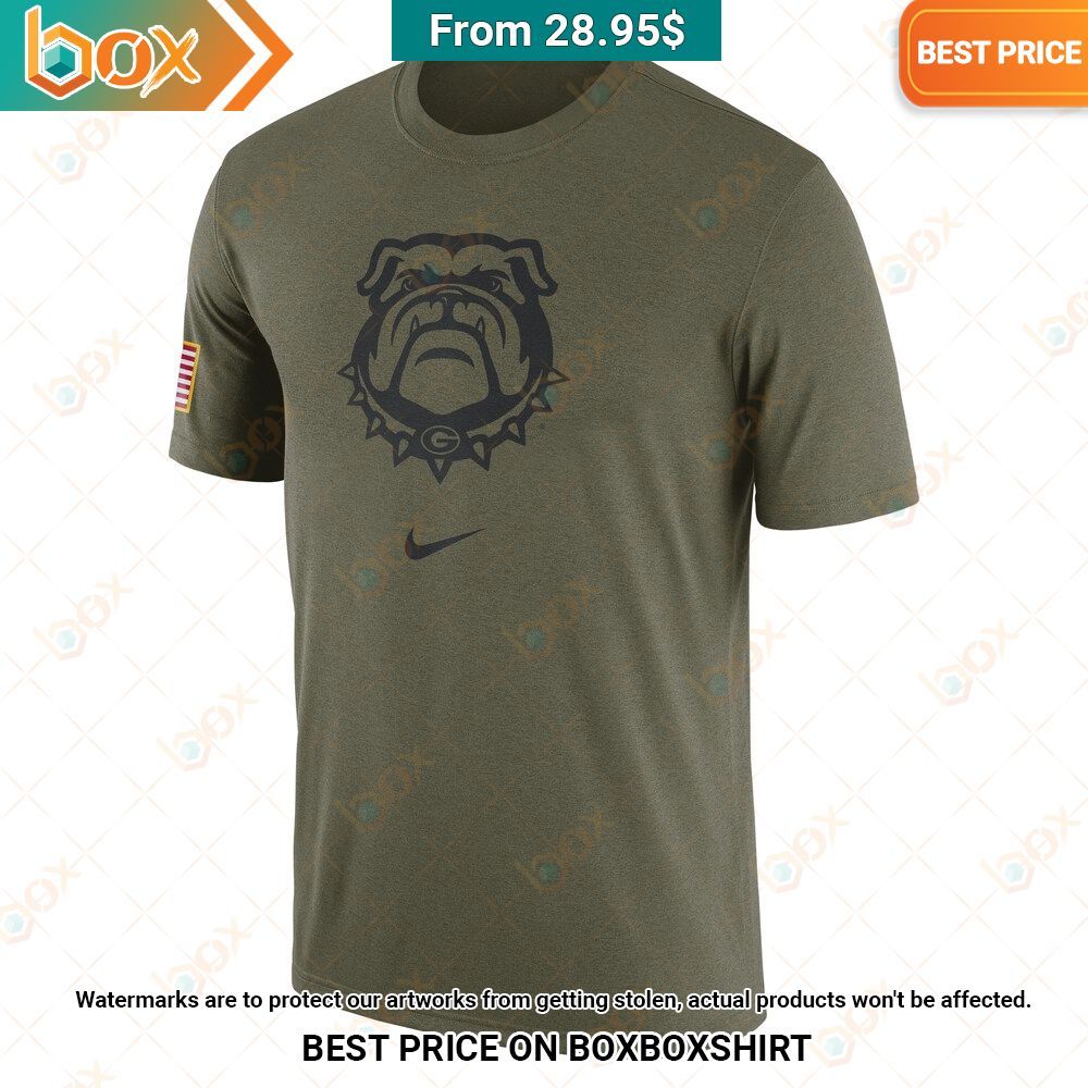 Georgia Bulldogs Nike Salute to Service T shirt Stand easy bro