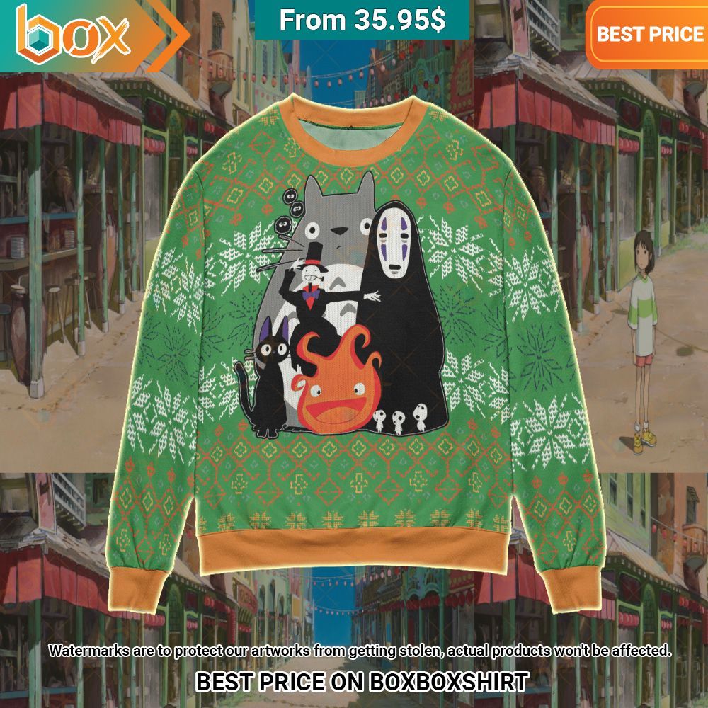 Ghibli Friends Christmas Sweater Nice Pic