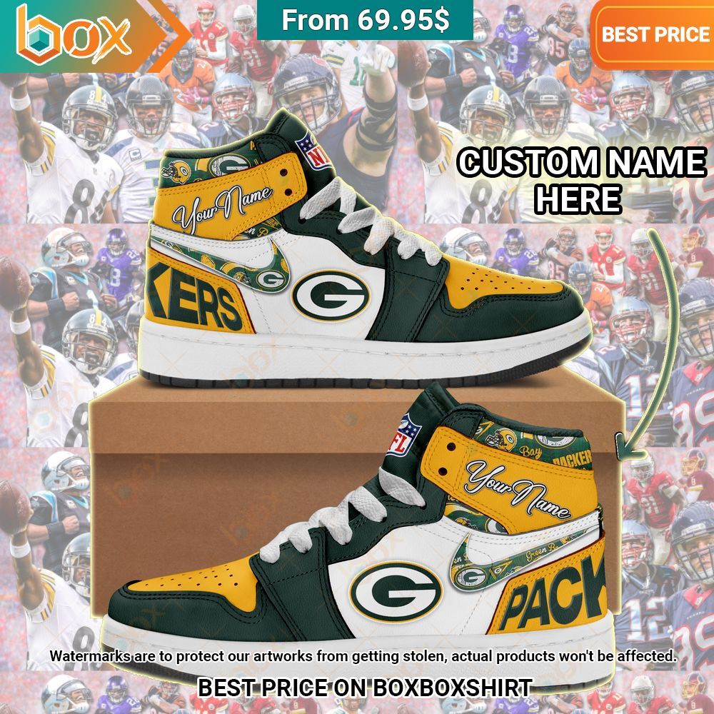 Green Bay Packers Nike Air Jordan 1 Sneaker Nice shot bro
