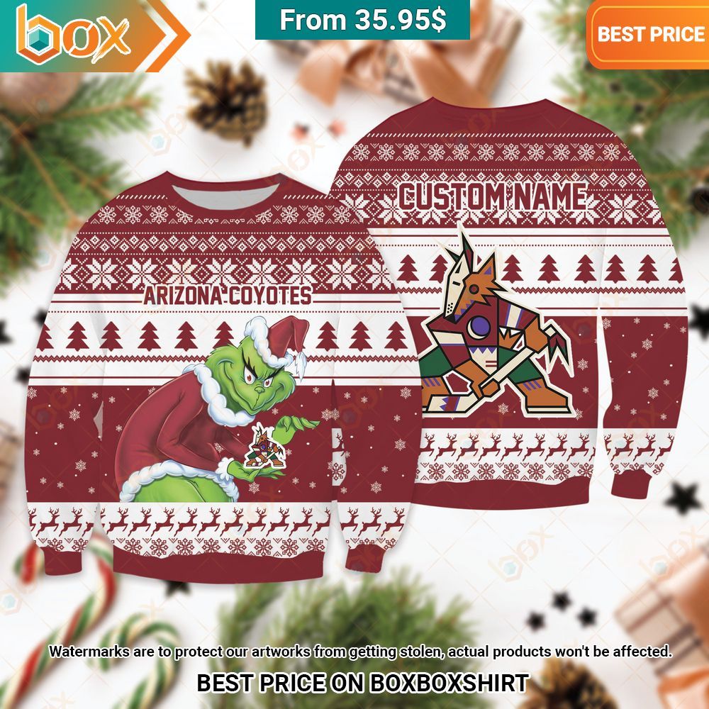 Grinch Arizona Coyotes Sweater Rocking picture