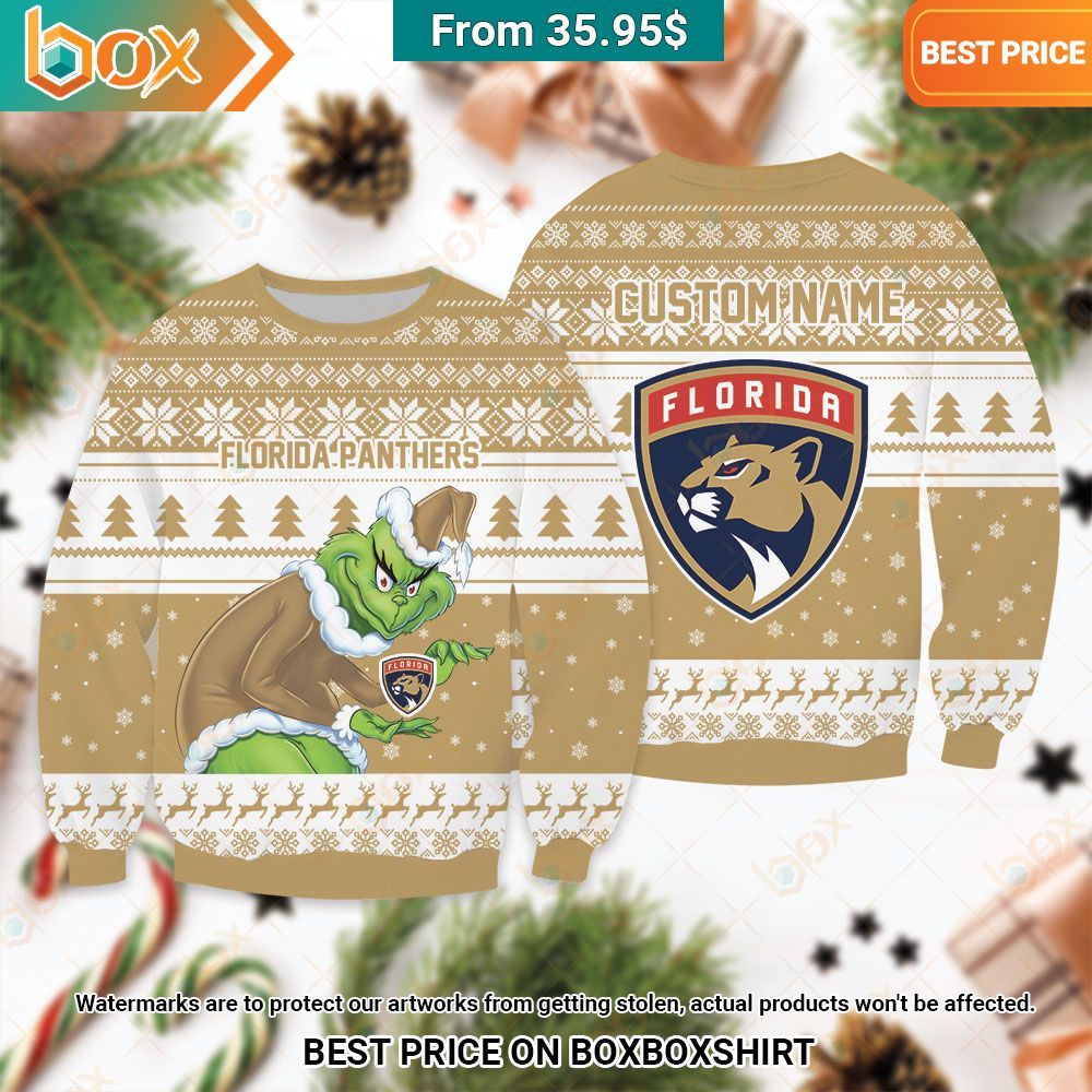 Grinch Florida Panthers Sweater You look handsome bro