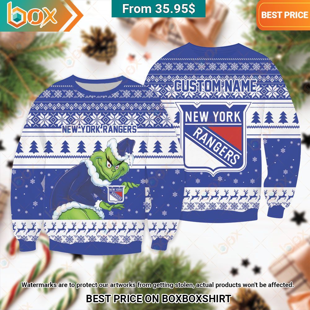 Grinch New York Rangers Sweater I can see the development in your personality