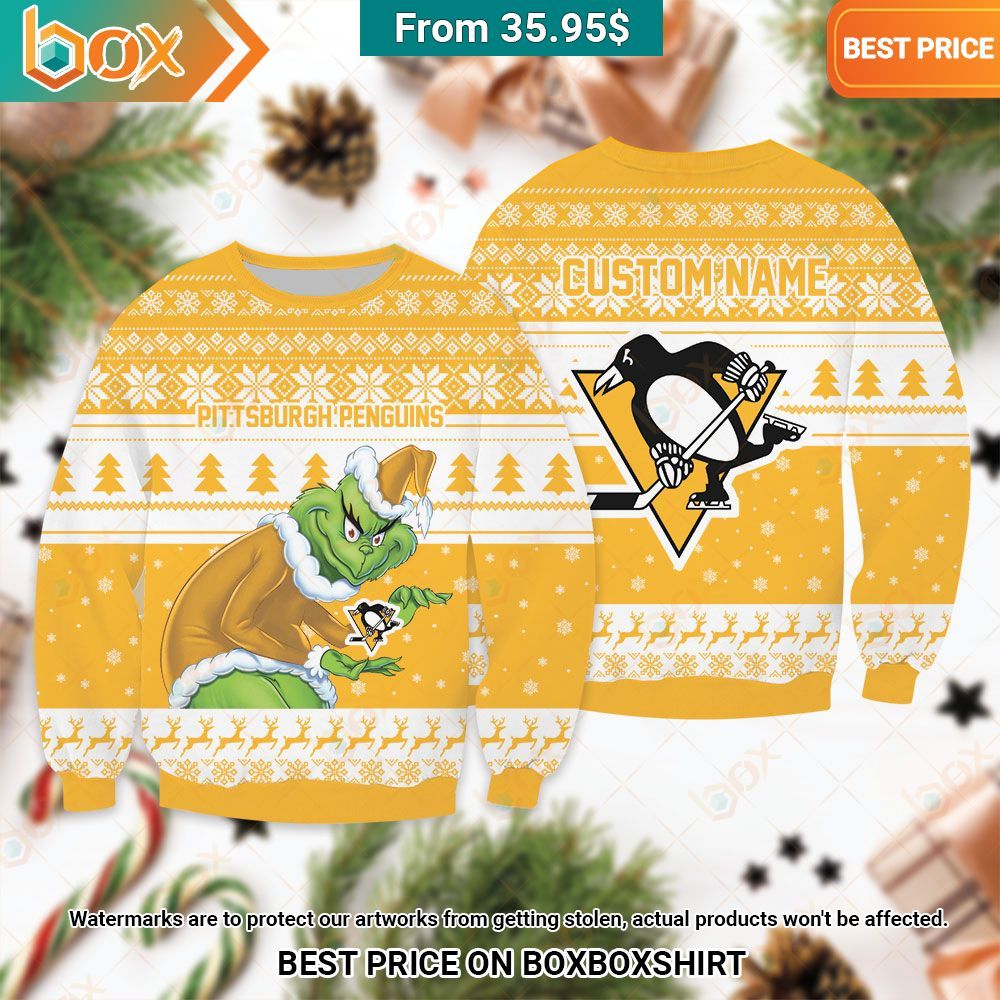 Grinch Pittsburgh Penguins Sweater Rocking picture