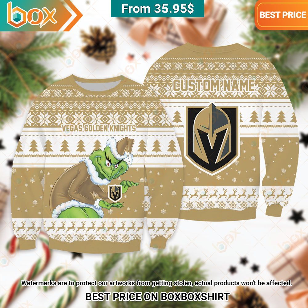 Grinch Vegas Golden Knights Sweater It is too funny