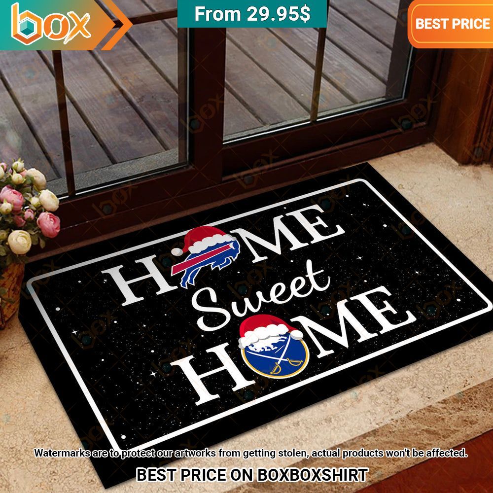 Home Sweet Home Buffalo Bills Christmas Doormat Wow! What a picture you click